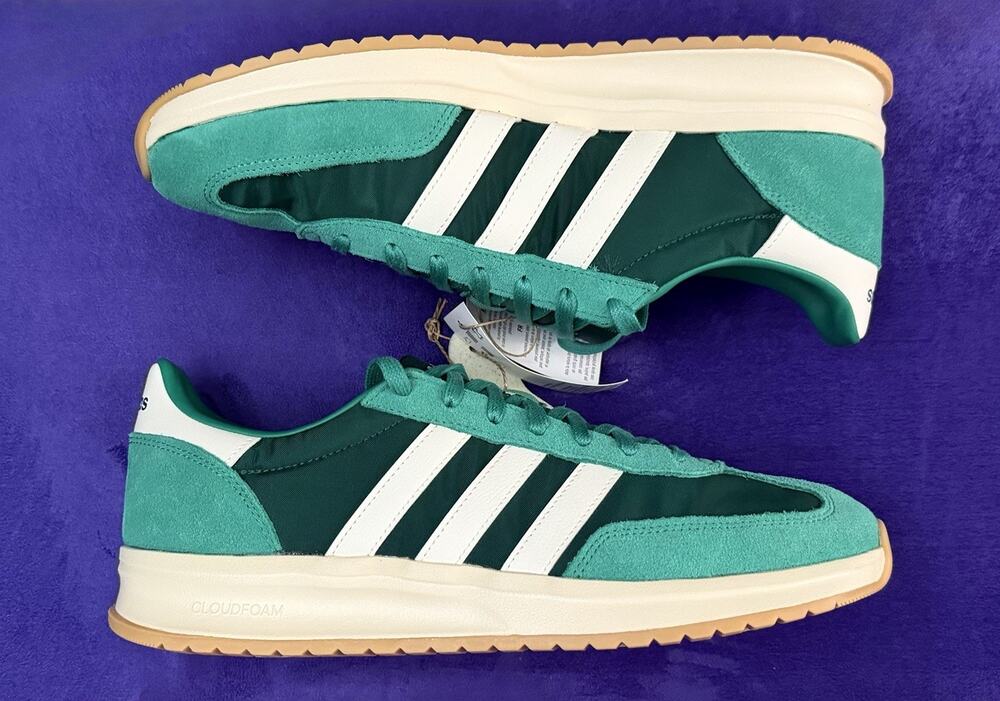 adidas men RUN 70s 2.0 Shoes Size 11 Bright Green Gum, Sole New Release